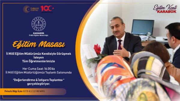 İl Millî Eğitim Müdürü Nevzat Akbaş Her Cuma Öğretmenlerle Buluşacak