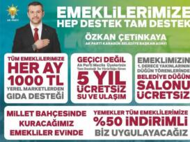 Özkan Çetinkaya’dan Emeklilere Destek