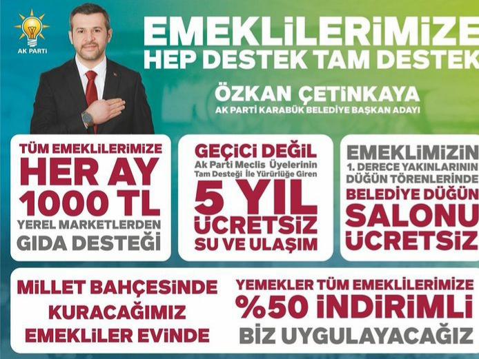 Özkan Çetinkaya’dan Emeklilere Destek
