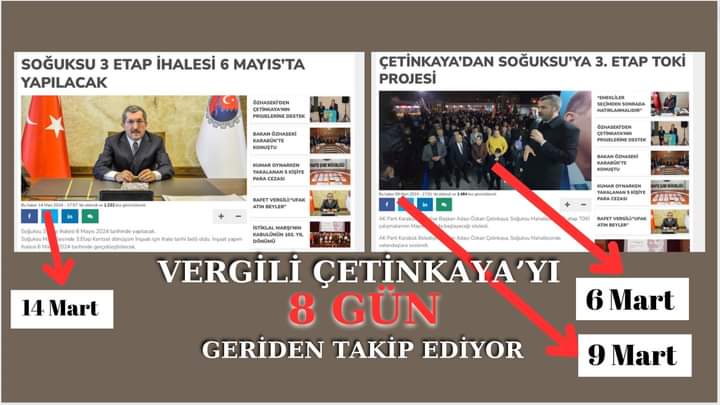 AK PARTİ’DEN AÇIKLAMA “VERGİLİ, ÇETİNKAYA’NIN 8 GÜN GERİSİNDEN GELİYOR”