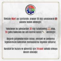 Karabük’te Araması Bulunan 101 Kişi Yakalandı