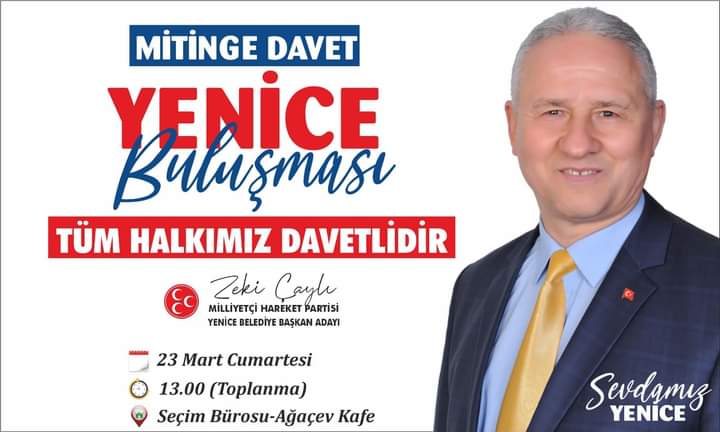 MHP Yenice İlçe Başkanlığı’dan Mitinge Davet