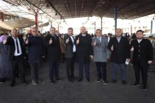 İsmail Özer’e Pazarcı Esnafından Talep ve İlgi Yoğunluğu