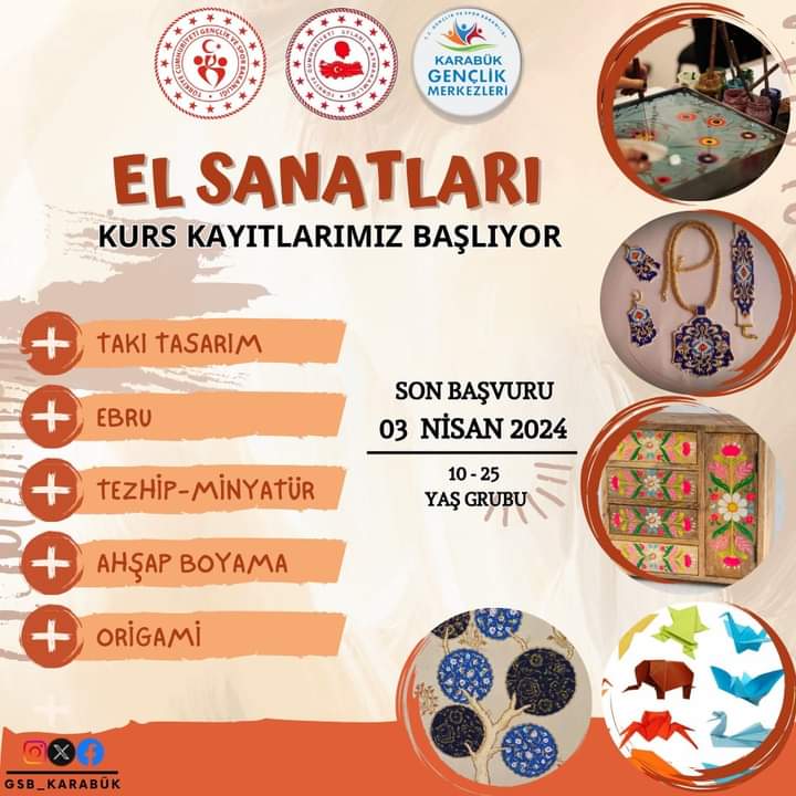 Eflani Genç Ofiste El Sanatları Kursları Başlıyor