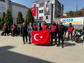 Kask Kafalılar Şanlı Bayrağımızı Samsun’a Yola Çıkardı