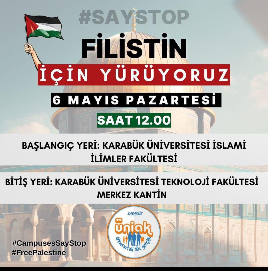 Filistin İçin Yürüyoruz