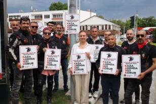 Başkan Köse Motosiklet Klübü İle Uyarı Tabelalarını Astı