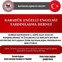 Karabük Engelli Engelsiz Yaşam Derneği Bayramlaşma Programı