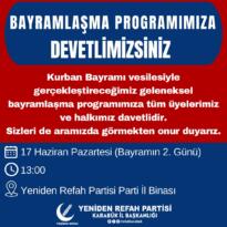 Yeniden Refah Partisi Bayramlaşma Programı