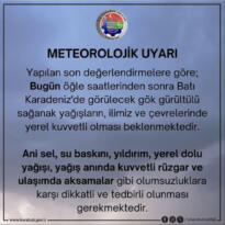 Öğleden Sonra Sağnak Yağış Bekleniyor