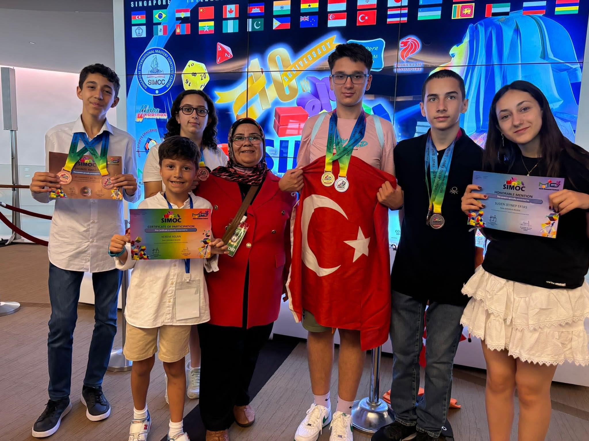 Karabük BİLSEM Öğrencilerine Singapur’da 5 Madalya