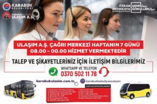 Ulaşım A.Ş Çağrı Merkezi Hizmette