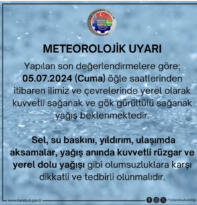 Sağnak Yağış Uyarısı
