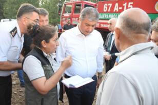 Vali Yavuz Yangın Bölgesinde İncelemelerde Bulundu