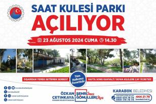 Saat Kulesi Parkı Açılıyor