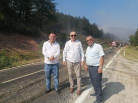 CHP Teşkilatı Ovacık Yangıınını Yerinde İnceledi