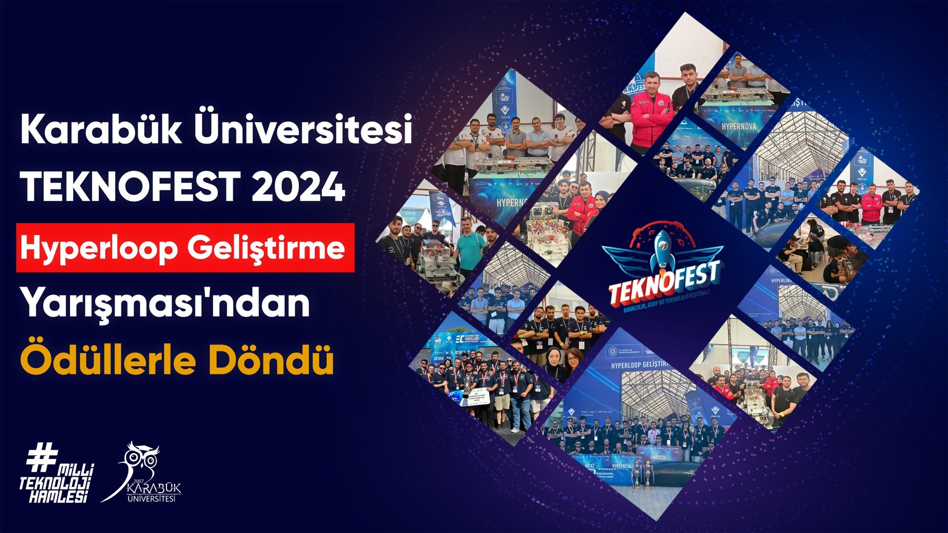 Karabük Üniversitesi TEKNOFEST 2024 Hyperloop Geliştirme Yarışması’ndan Ödüllerle Döndü