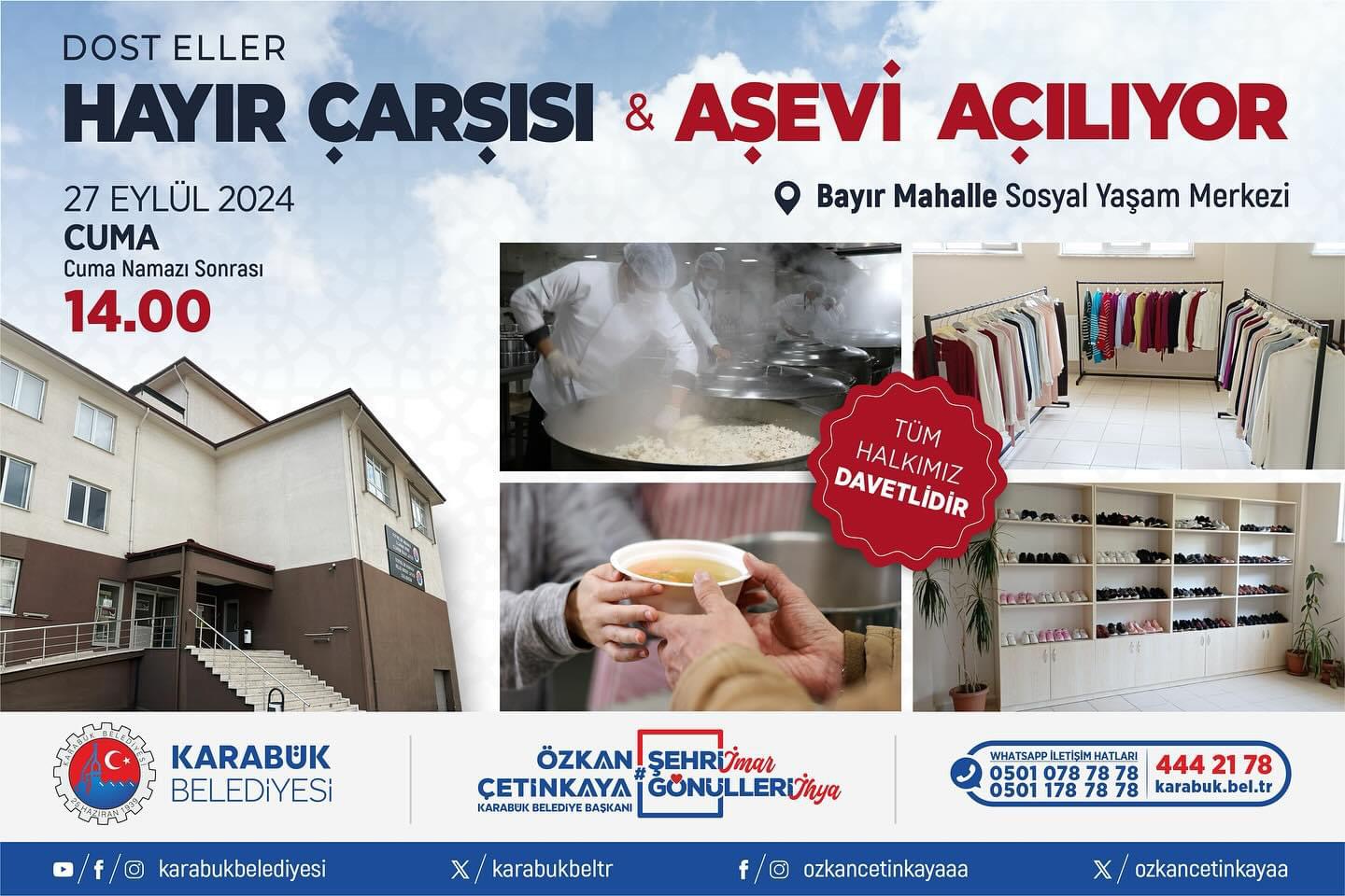 DOST ELLER HAYIR ÇARŞISI VE AŞEVİ AÇILIYOR