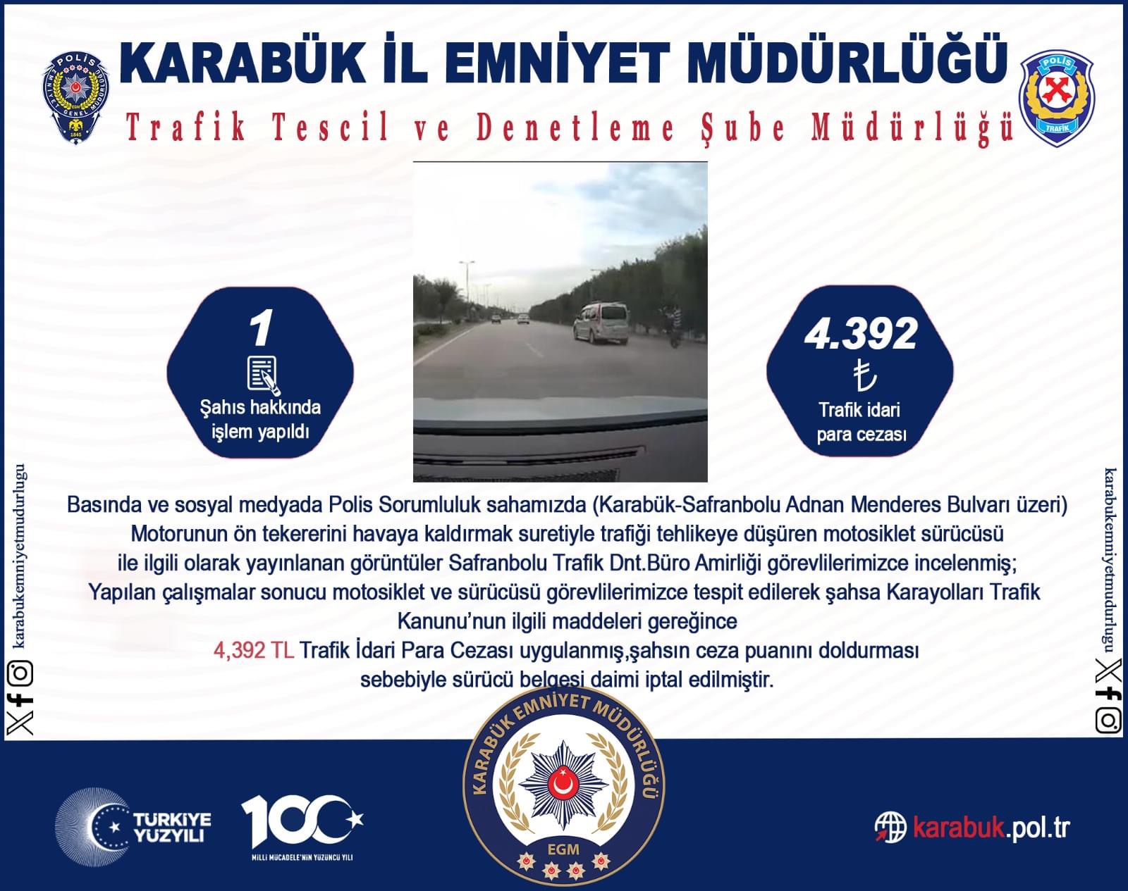 O Motorcuya Gereği Yapıldı