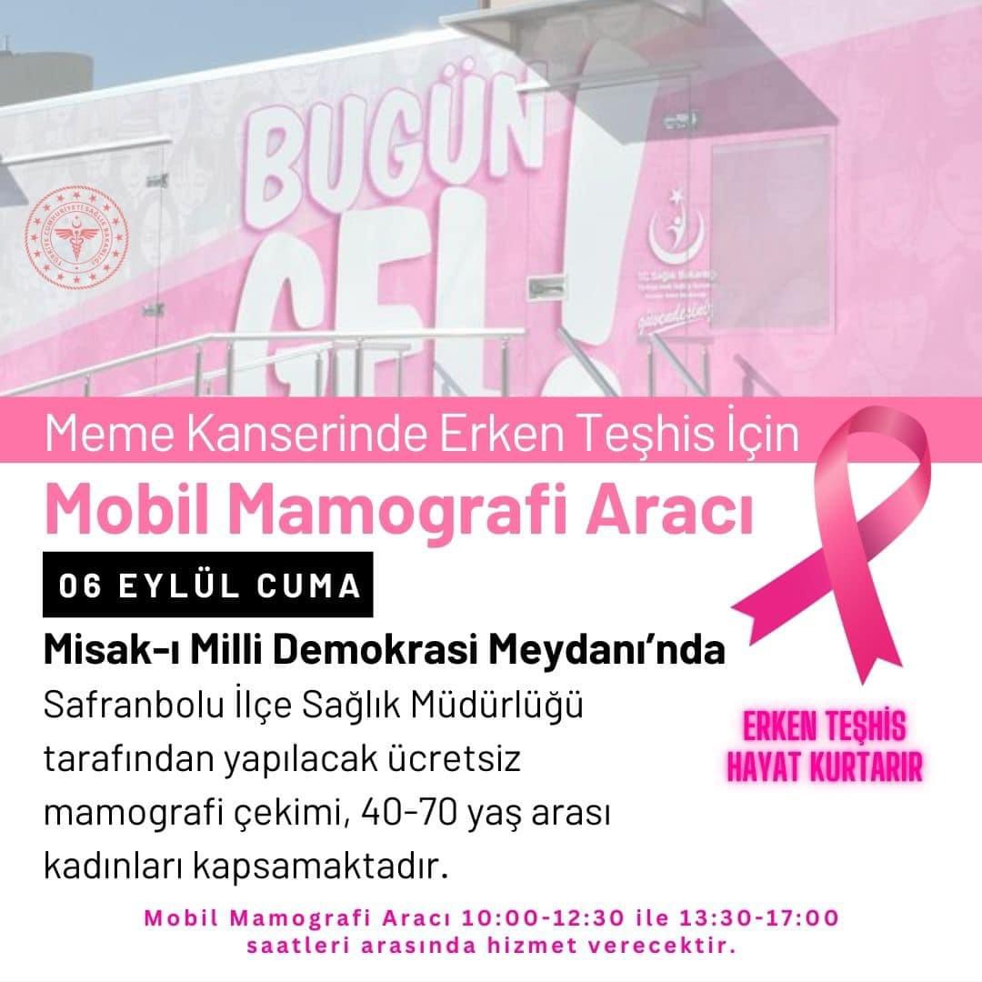 Mobil Mamografi Cihazı Ücretsiz Tarama Yapacak