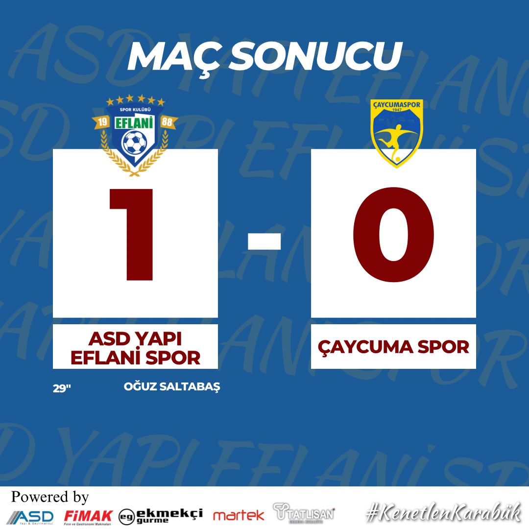 ASD Eflani Spor 1 – 0 Çaycuma Spor