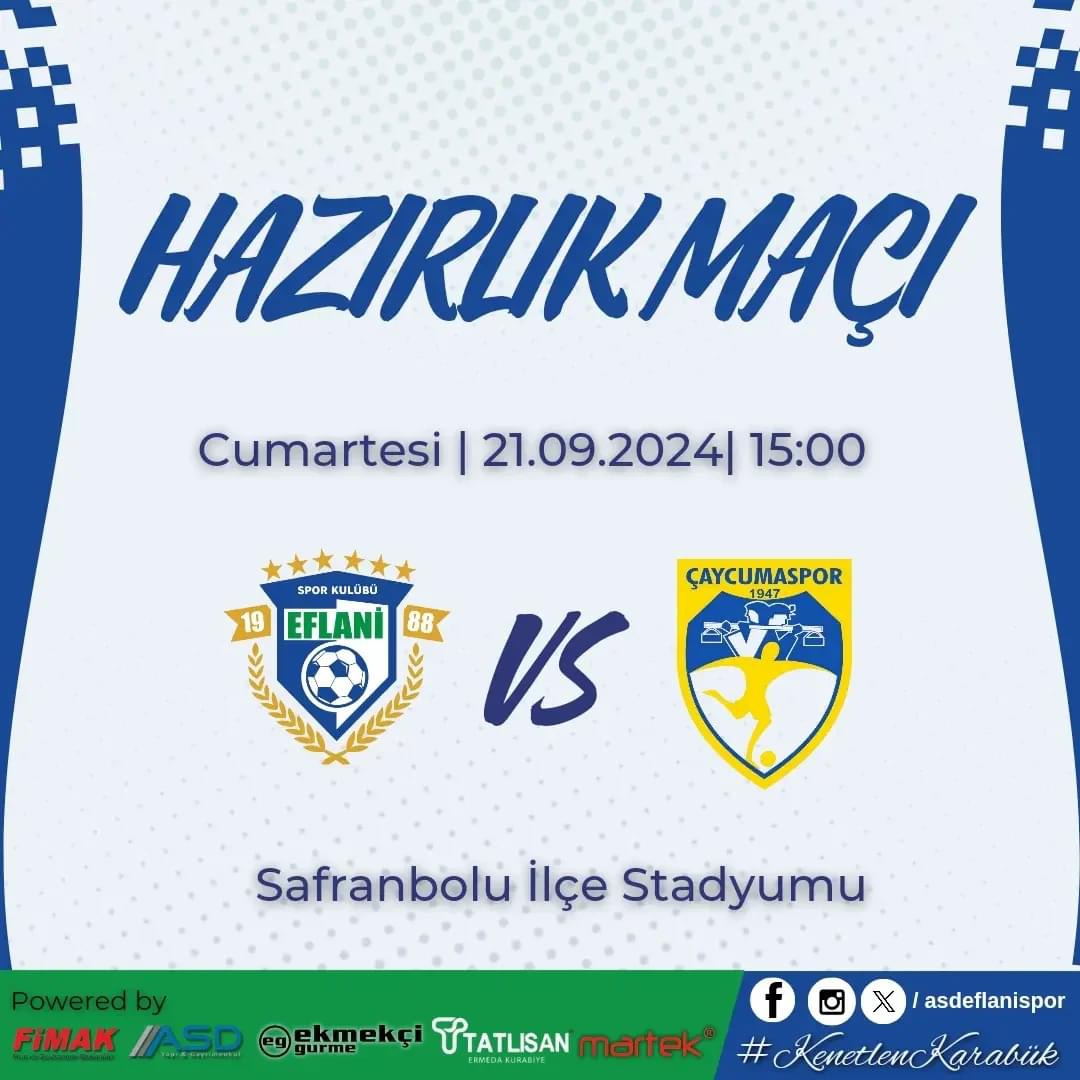 ASD Eflani Spor & Çaycuma Spor Hazırlık Maçı