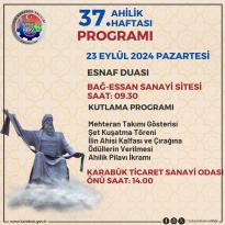37. Ahilik Haftası Kutlama Programı