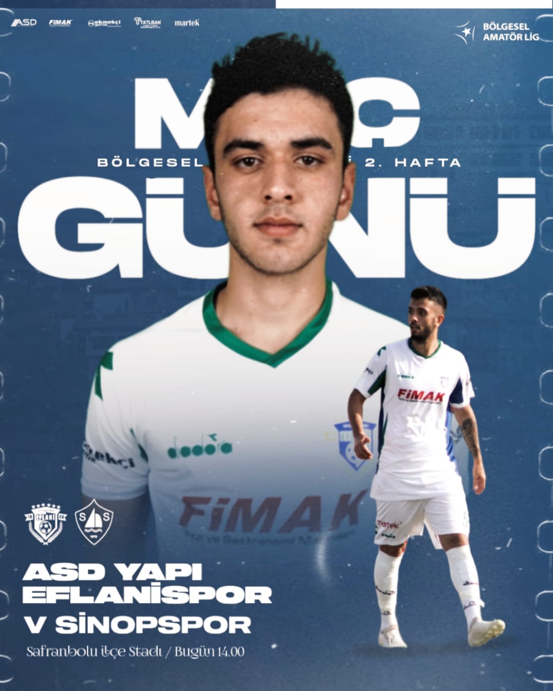 ASD Yapı Eflani Spor & Sinop Spor Maçı Bu Gün Oynanacak