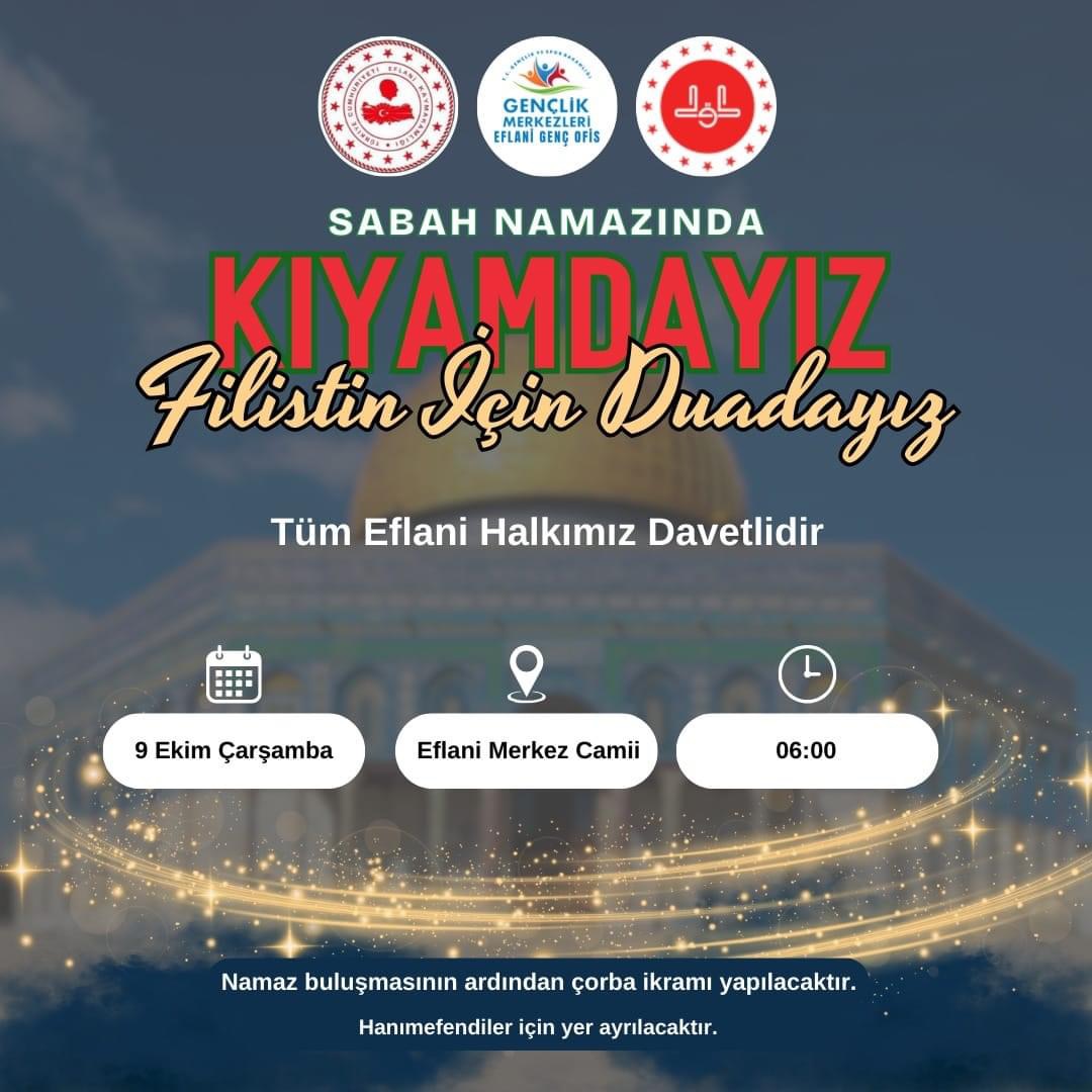 Eflani Filistin İçin Sabah Namazı’nda Buluşuyor