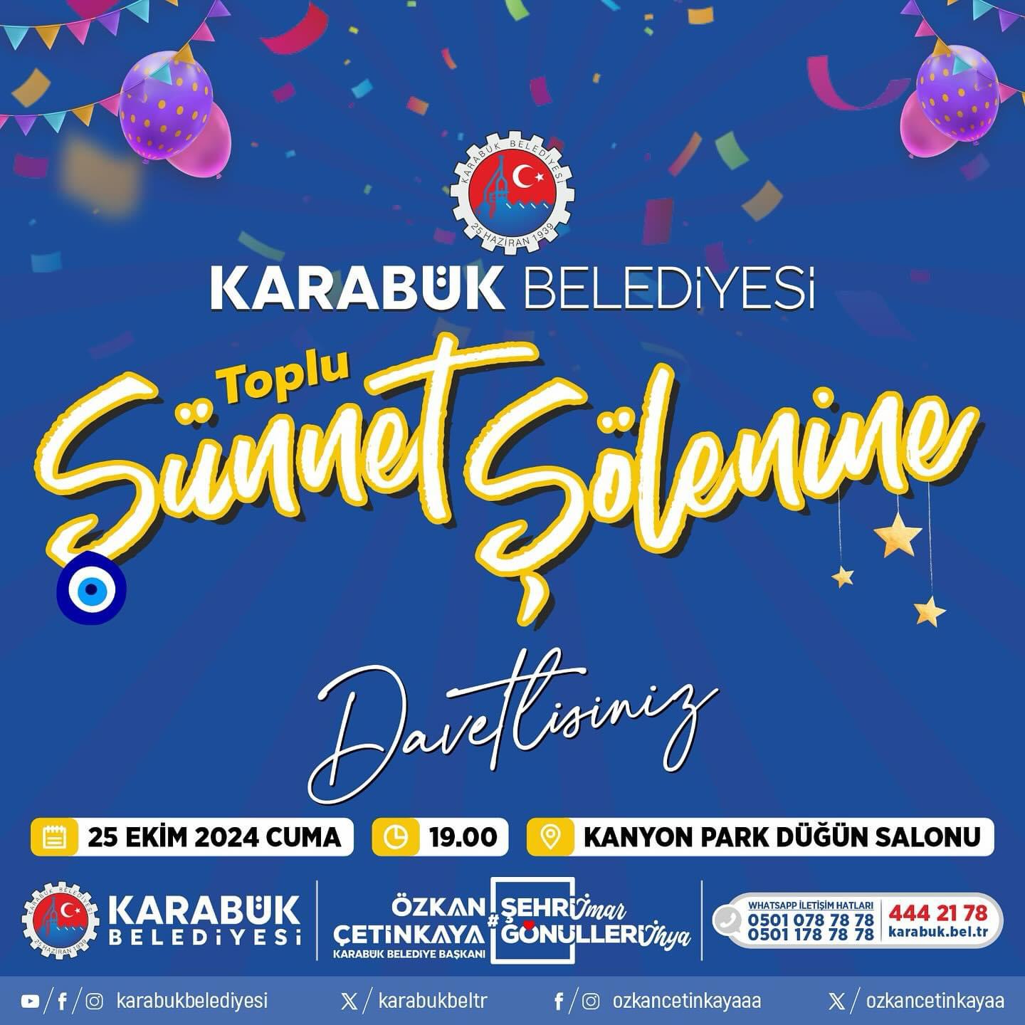 Karabük Belediyesi’nden Toplu Sünnet Şöleni Düzenleyecek