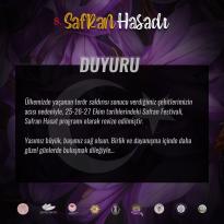 Safran Festivali Etkinlikleri İptal Edildi