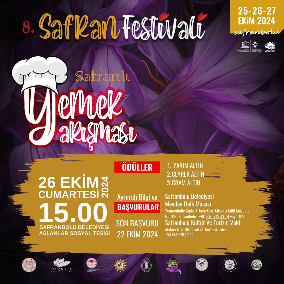 Safranlı Yemek Yarışması İçin Başvurular Devam Ediyor