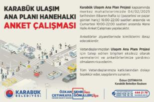 Karabük Belediyesi Ulaşım Altyapısı İçin Anket Yapacak