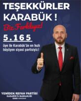 Yeniden Refah Partisi Karabük’te Rekor Üye Sayısıyla Farkını Ortaya Koydu