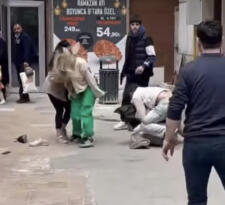 Kentin En İşlek Caddesinde Kavga Dakikalarca Sürdü.