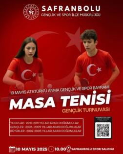 19 Mayıs’ta Safranbolu’da Masa Tenisi Heyecanı