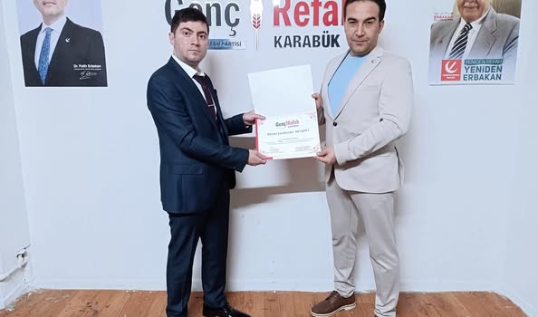 Yeniden Refah Partisi Merkez İlçe Gençlik Kolları Başkanlığı’na Yunus Emre Demirkol Atandı