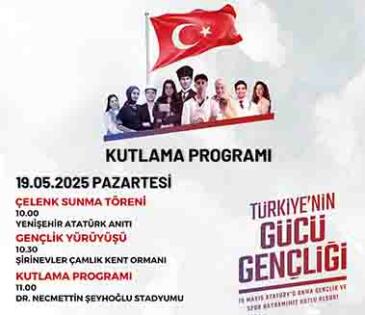 19 Mayıs Atatürk’ü Anma, Gençlik ve Spor Bayramı Programı