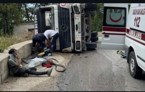 Beton Mikseri Devrildi 2 Kişi Yaralandı