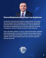 EFLANİ SPOR ONURSAL BAŞKANI İRFAN TOPÇU’NUN AÇIKLAMASI