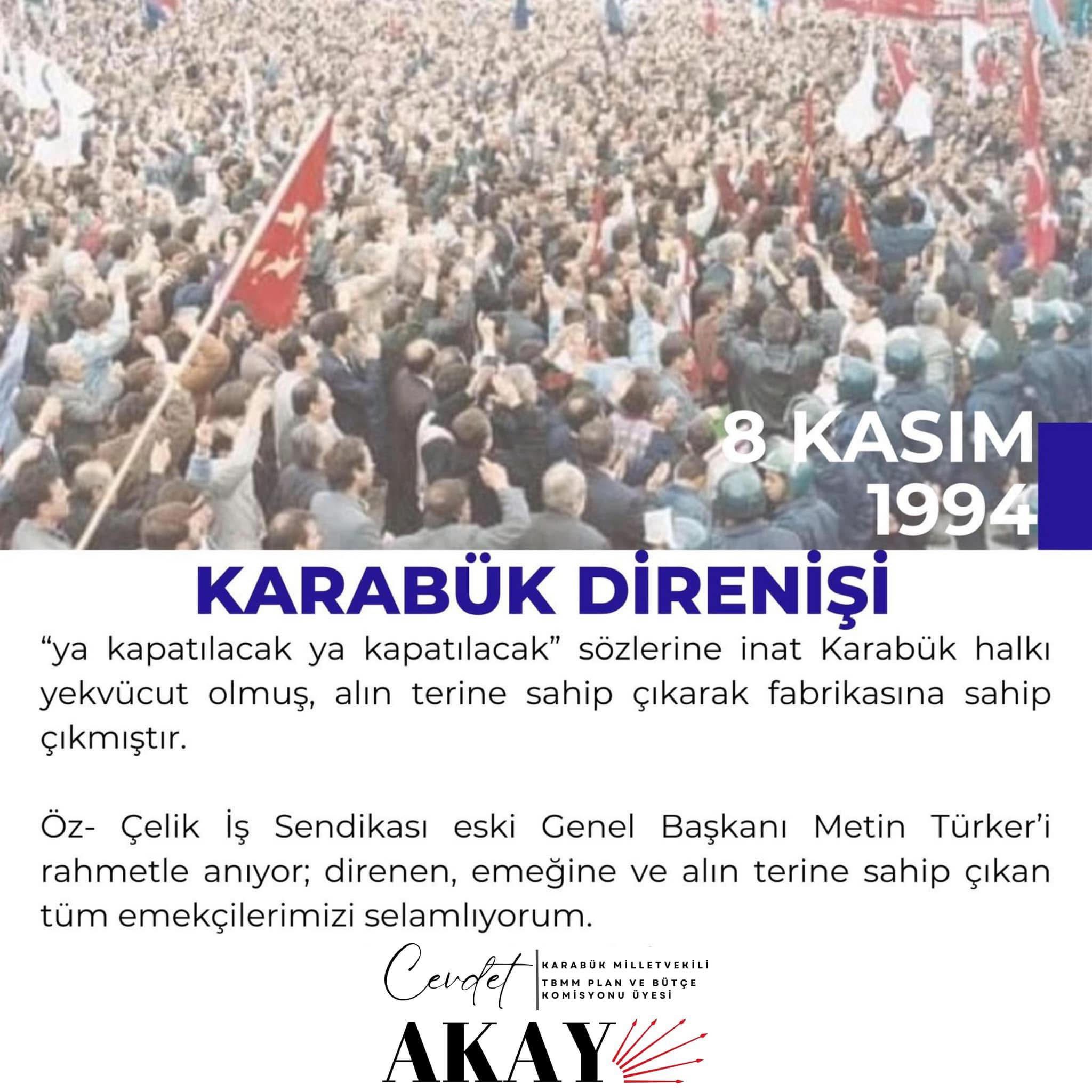 Cevdet Akay’dan 31. Yil Mesajı