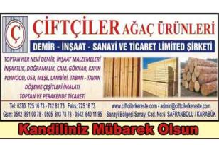 ÇİFTÇİLER AĞAÇ ÜRÜNLERİ KANDİL MESAJI