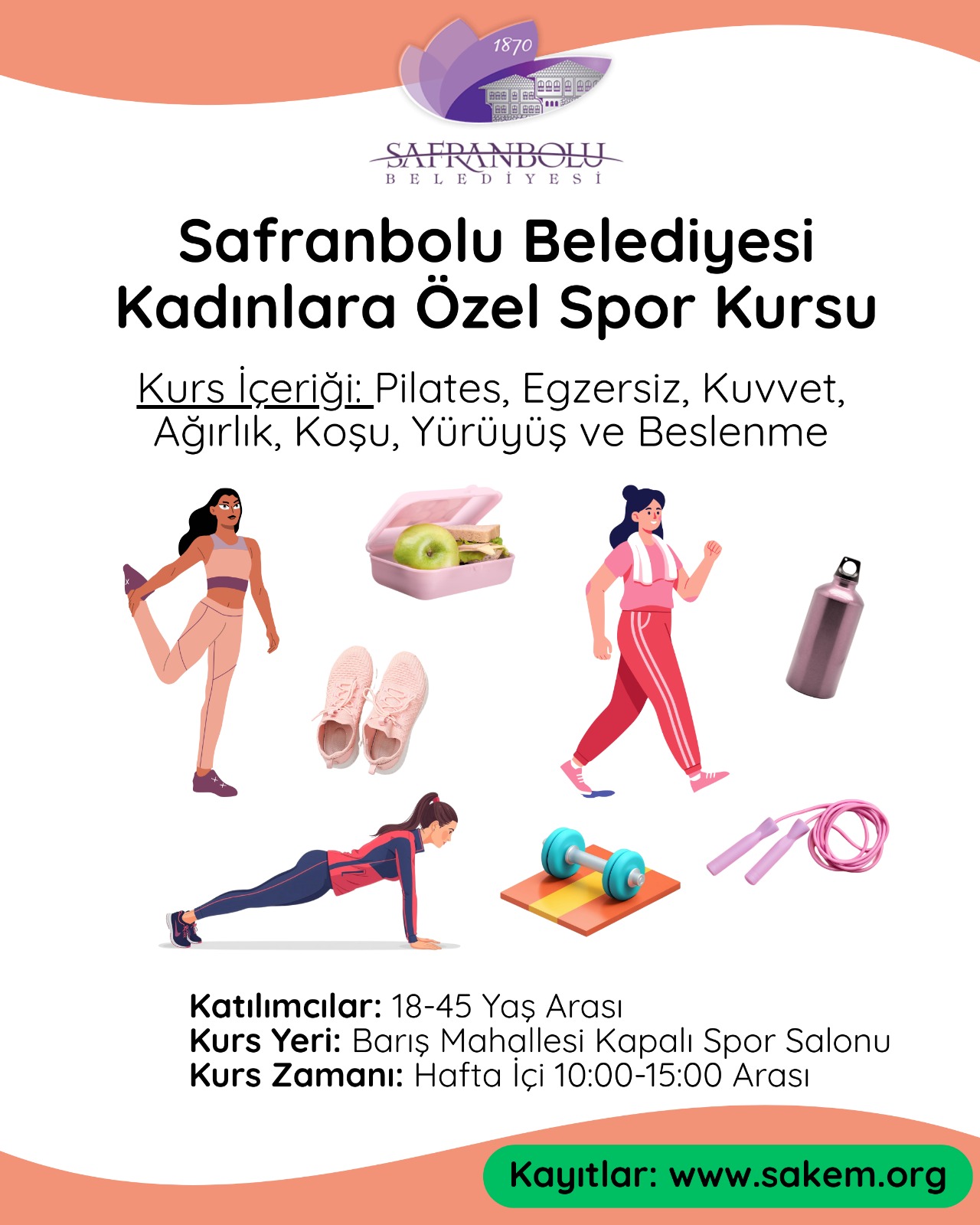 Safranbolu Belediyesi’nden kadınlara özel spor kursu