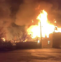 Ovacık’ta Yangın 4 Ev Bir Ahır Kullanılamaz Hale Geldi