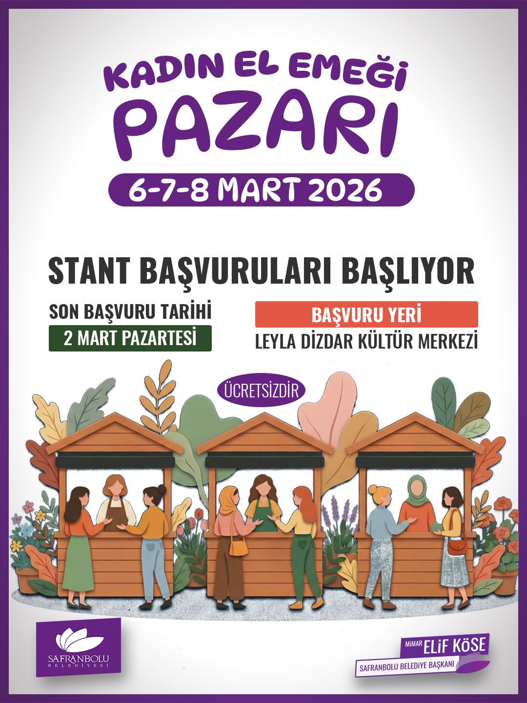 Safranbolu’da Kadın El Emeği Pazarı Kurulacak Başvurular Başladı