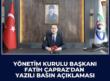 Fatih Çapraz Yazılı Basın Açıklaması Yayımladı