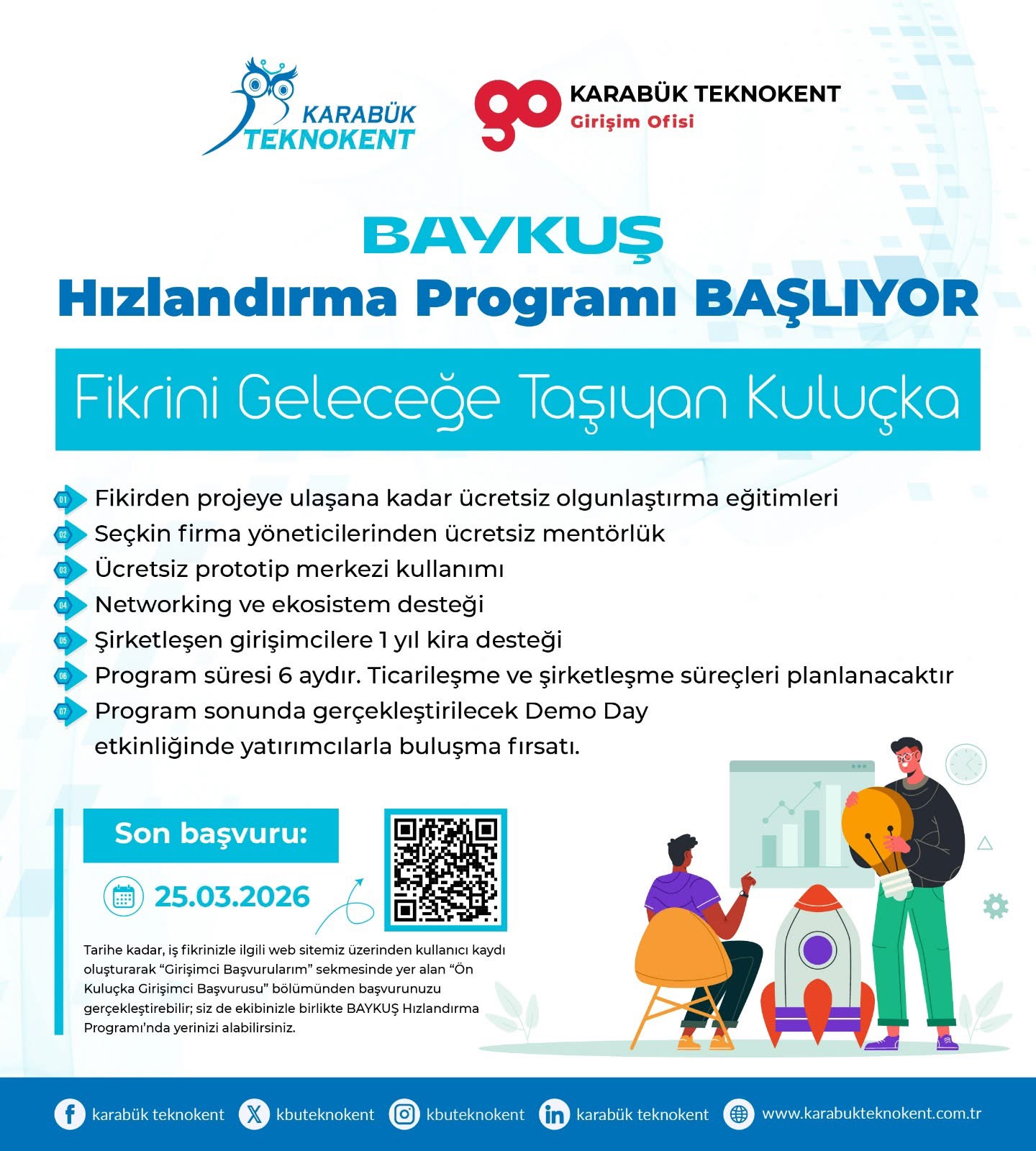 BAYKUŞ Hızlandırma Programı İçin Başvurular Başlamıştır