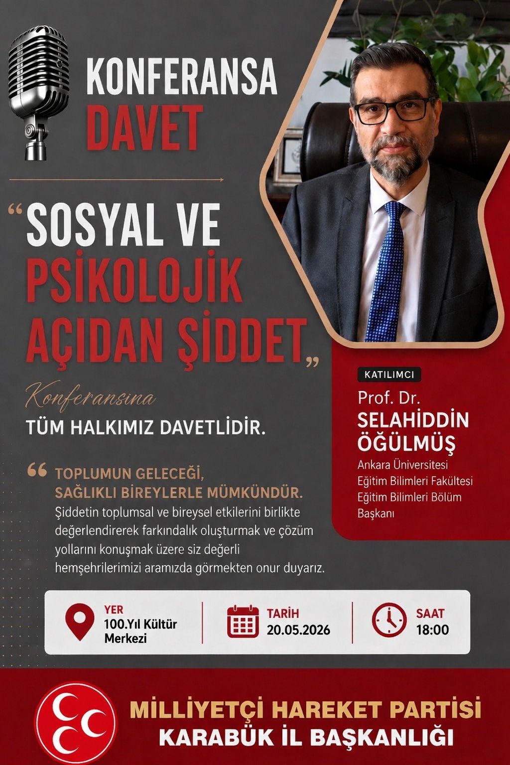 Milliyetçi Hareket Partisinden Davet