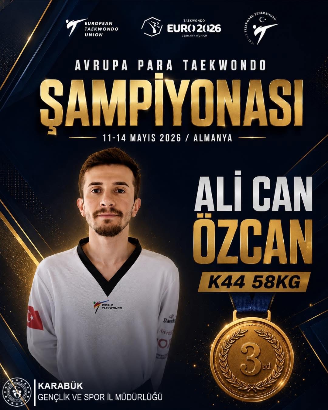 KARABÜKLÜ MİLLİ SPORCUMUZDAN AVRUPA DERECESİ!