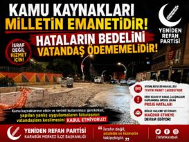 YENİDEN REFAH PARTİSİ KARABÜK MERKEZ İLÇE BAŞKANLIĞI BASIN AÇIKLAMASI